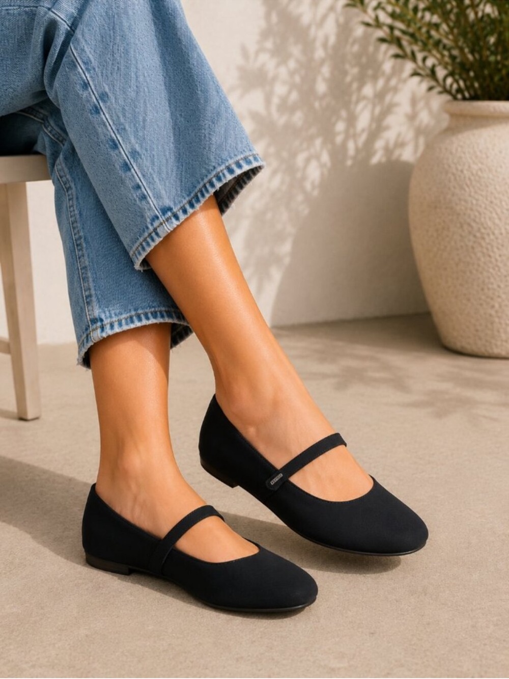 Tom’s Bianca Mary Janes Flats